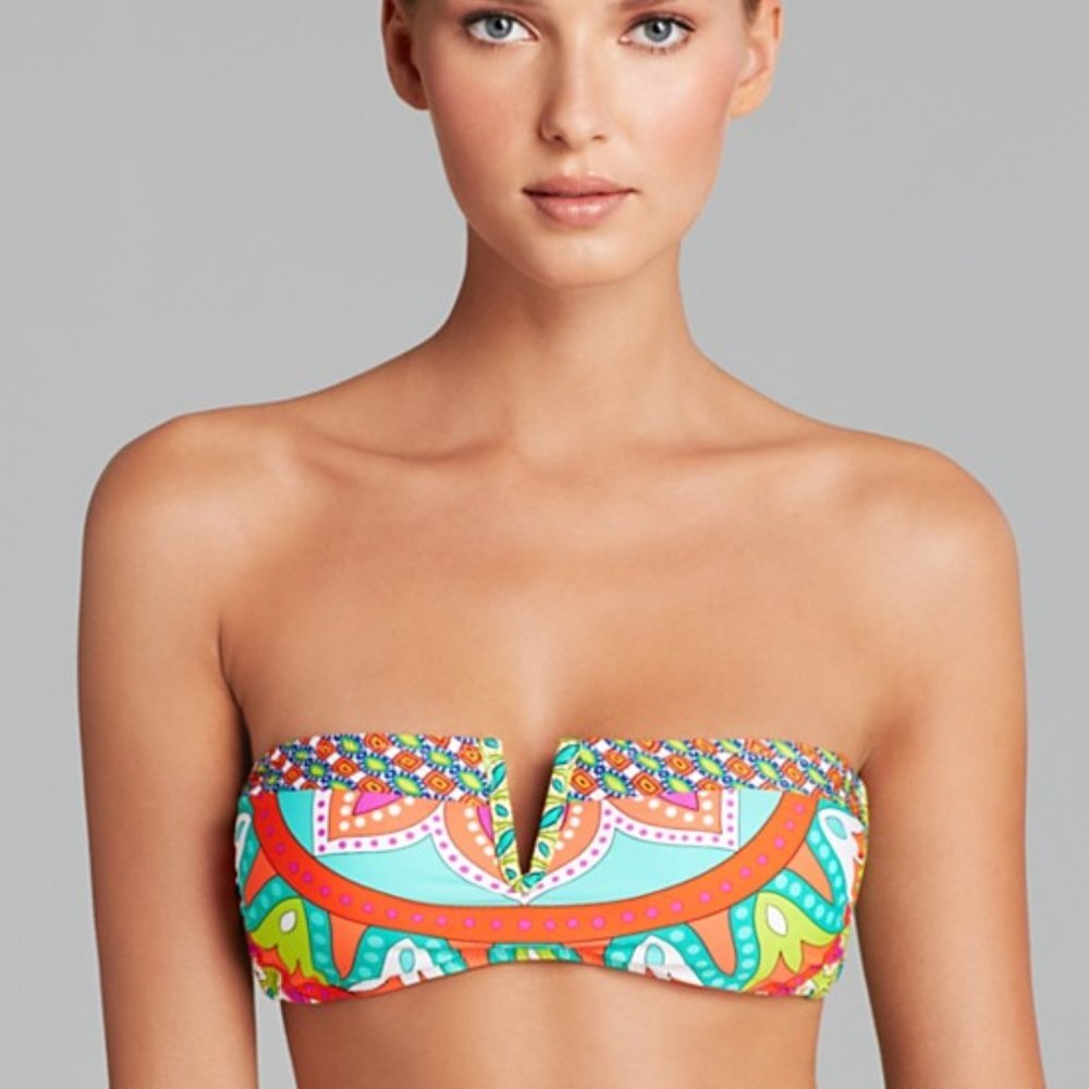 NWT Trina Turk Carnival Bandeau Bikini Top 6